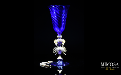Calice in vetro Blu 